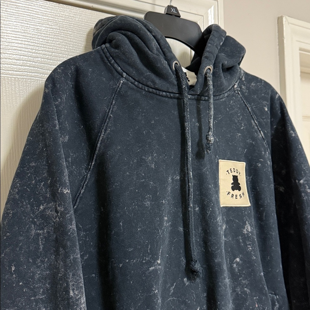 Vintage Teddy Fresh Black Acid Wash Hoodie - Picture 7 of 15